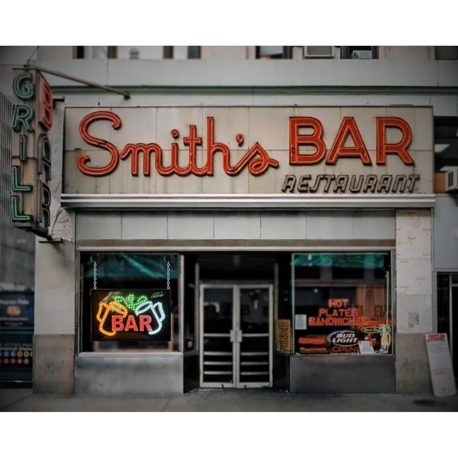 Bar LED Sign Installed in Bar