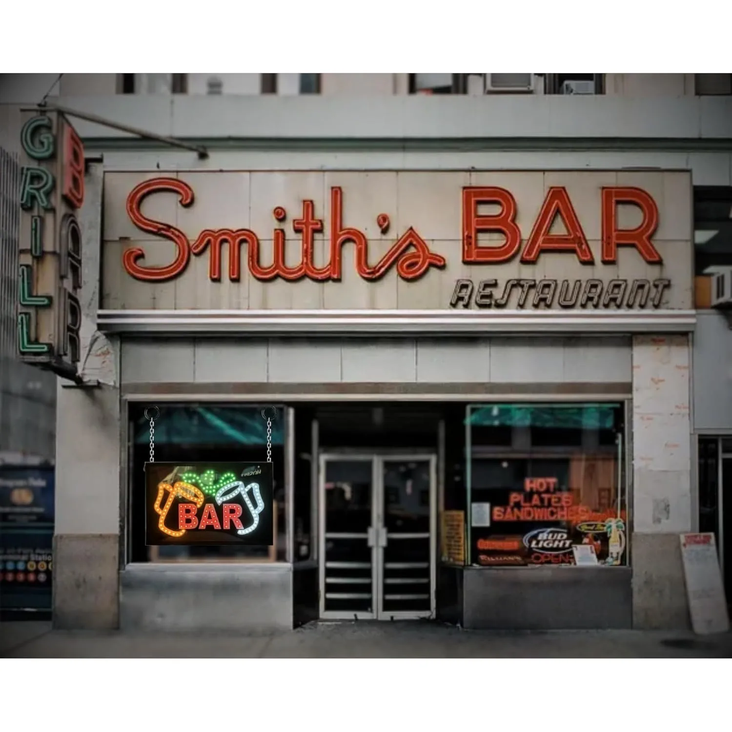 Bar LED Sign Installed in Bar