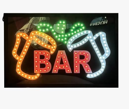Bar LED Sign Board Multicolor 18x12