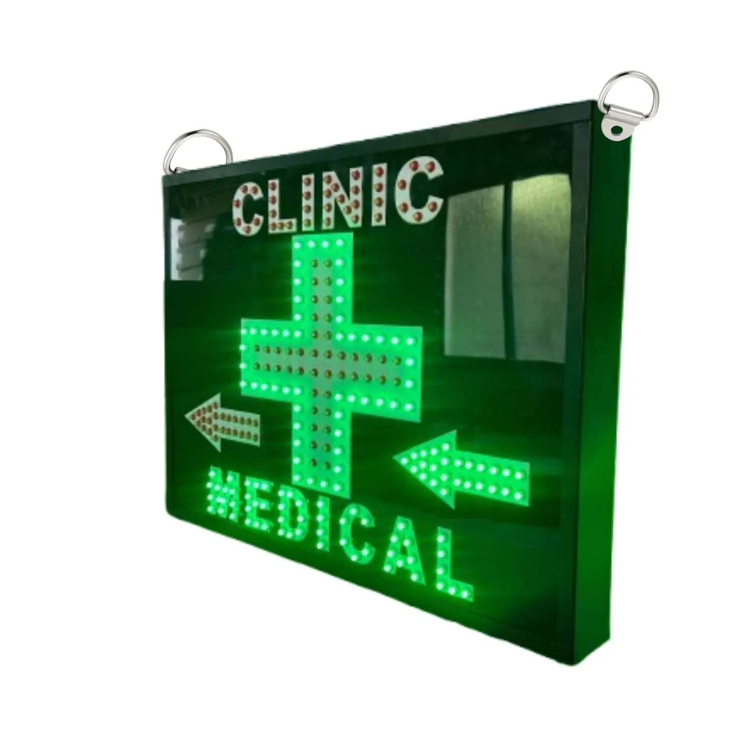 Clinic Medical LED Sign Board Green Red 24x18