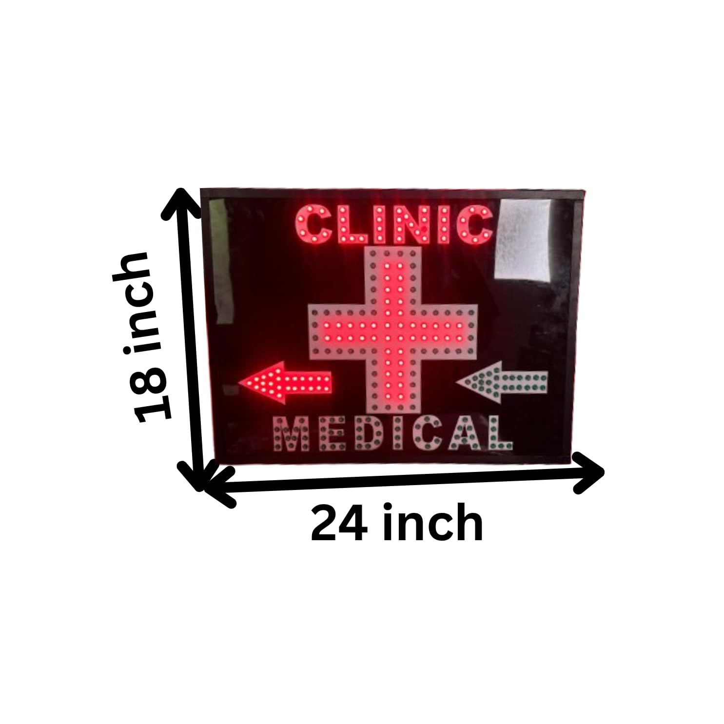 Clinic Medical LED Sign Board Size 24x18
