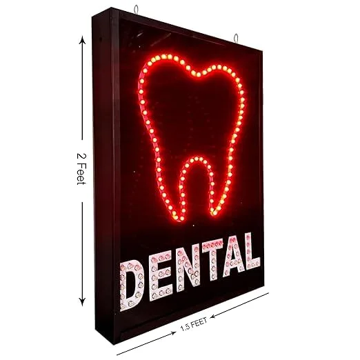 Dental LED Sign Board Front View