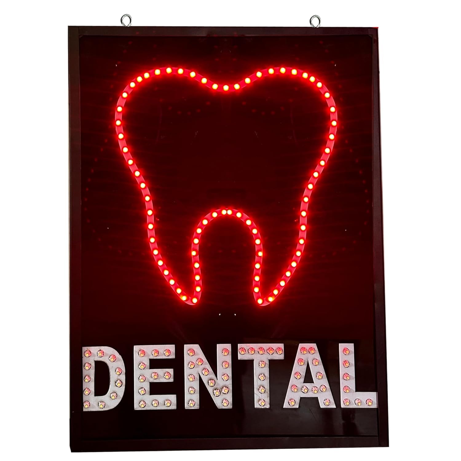 Dental LED Sign Board Red White 24x18