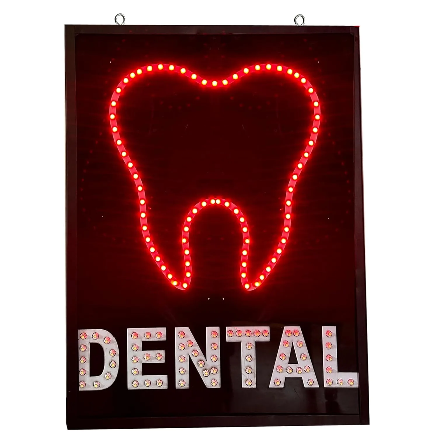 Dental LED Sign Board Red White 24x18