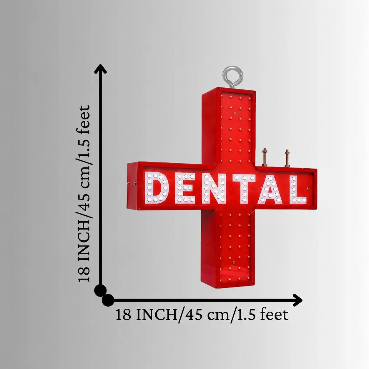 Dental Plus LED Sign Board 18x18 inch size view
