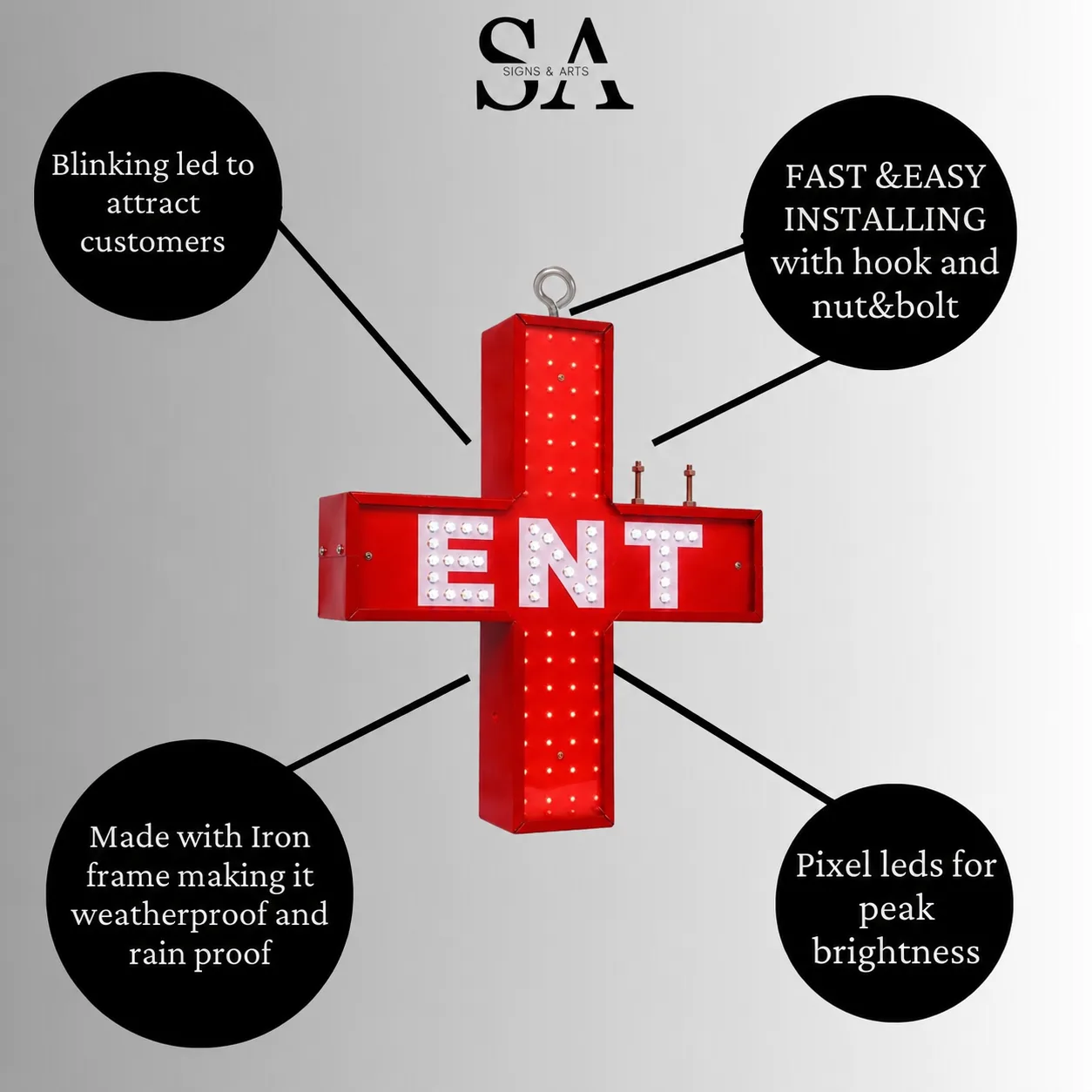 ENT LED Sign Board Features