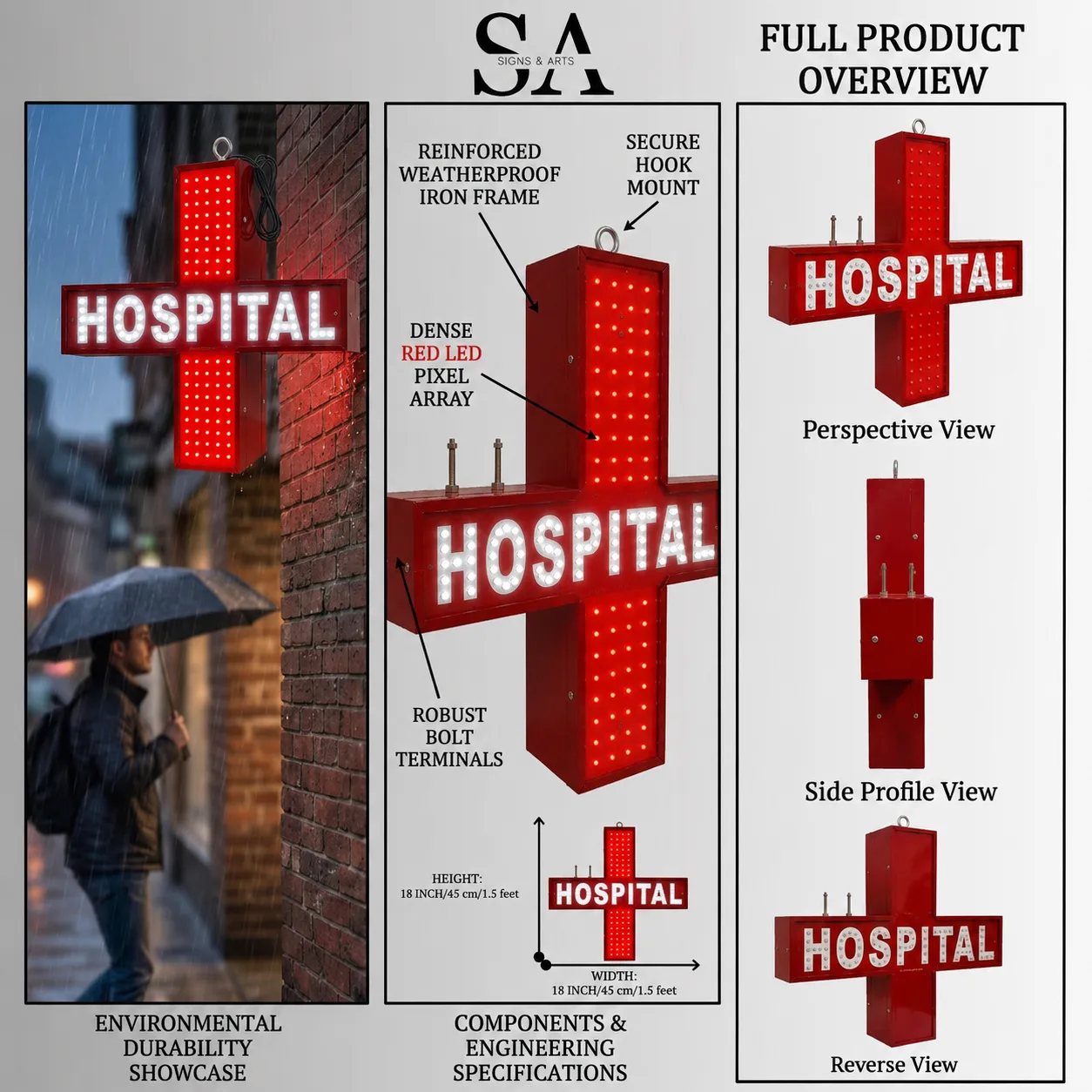 Hospital LED Sign Board Overview