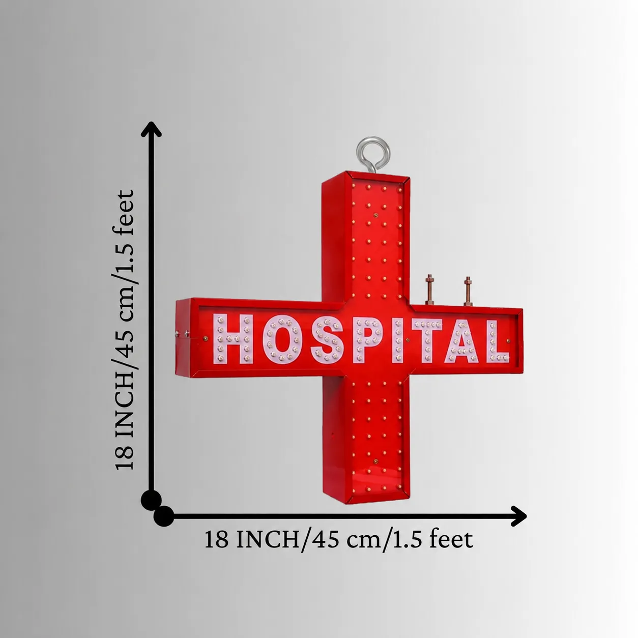 Hospital LED Sign Board Size