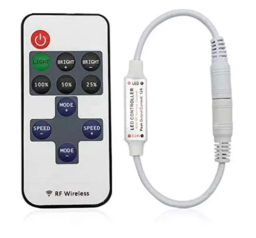 Mini RF remote controller for single color LED strips