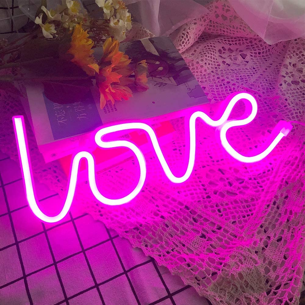 Love Neon Sign Pink Lifestyle