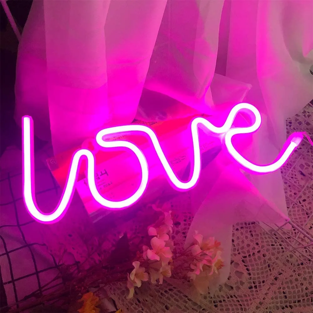 Love Neon LED Sign Pink Room Decoration