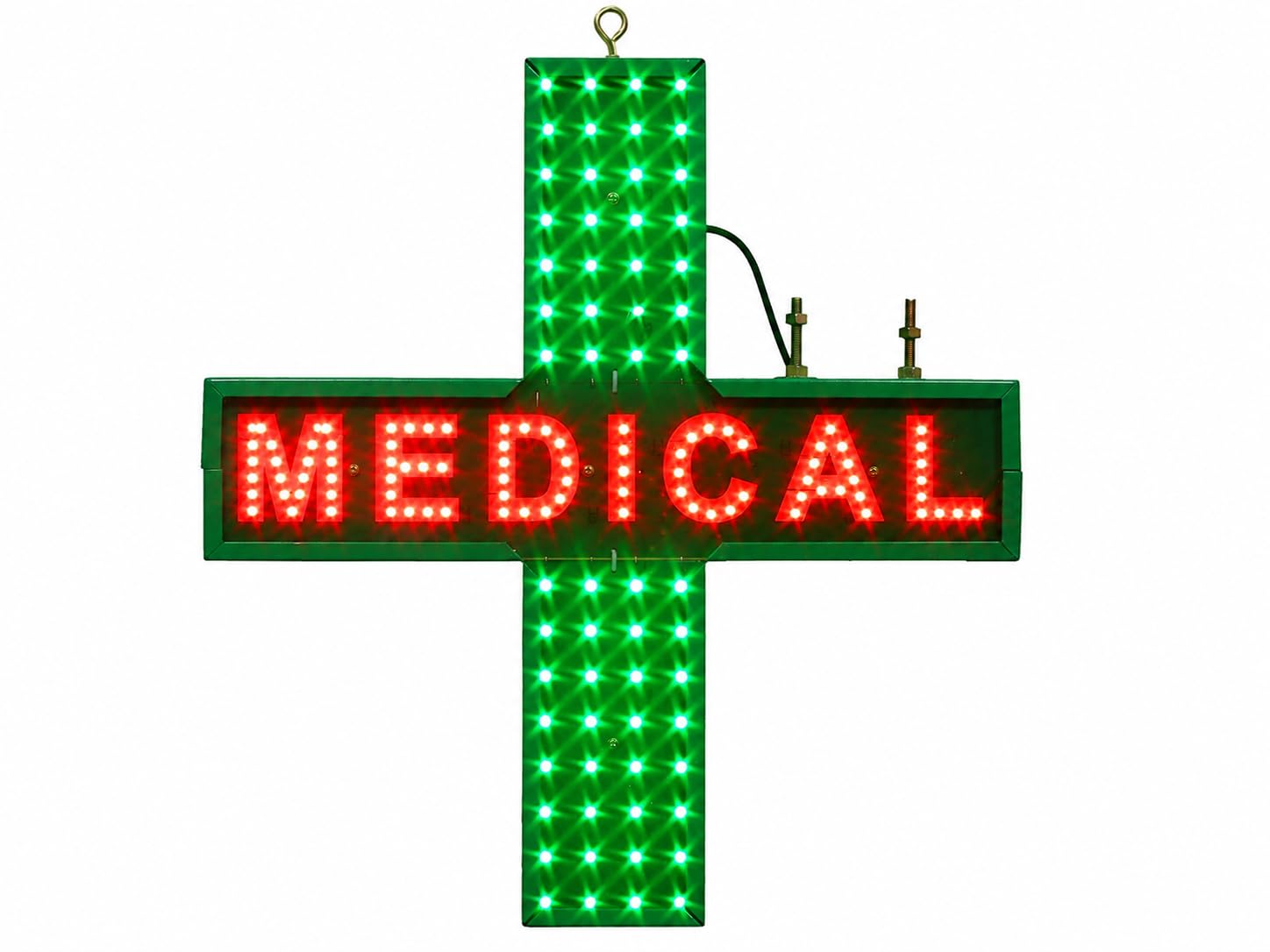 Medical LED Sign Board Red Green Lit View