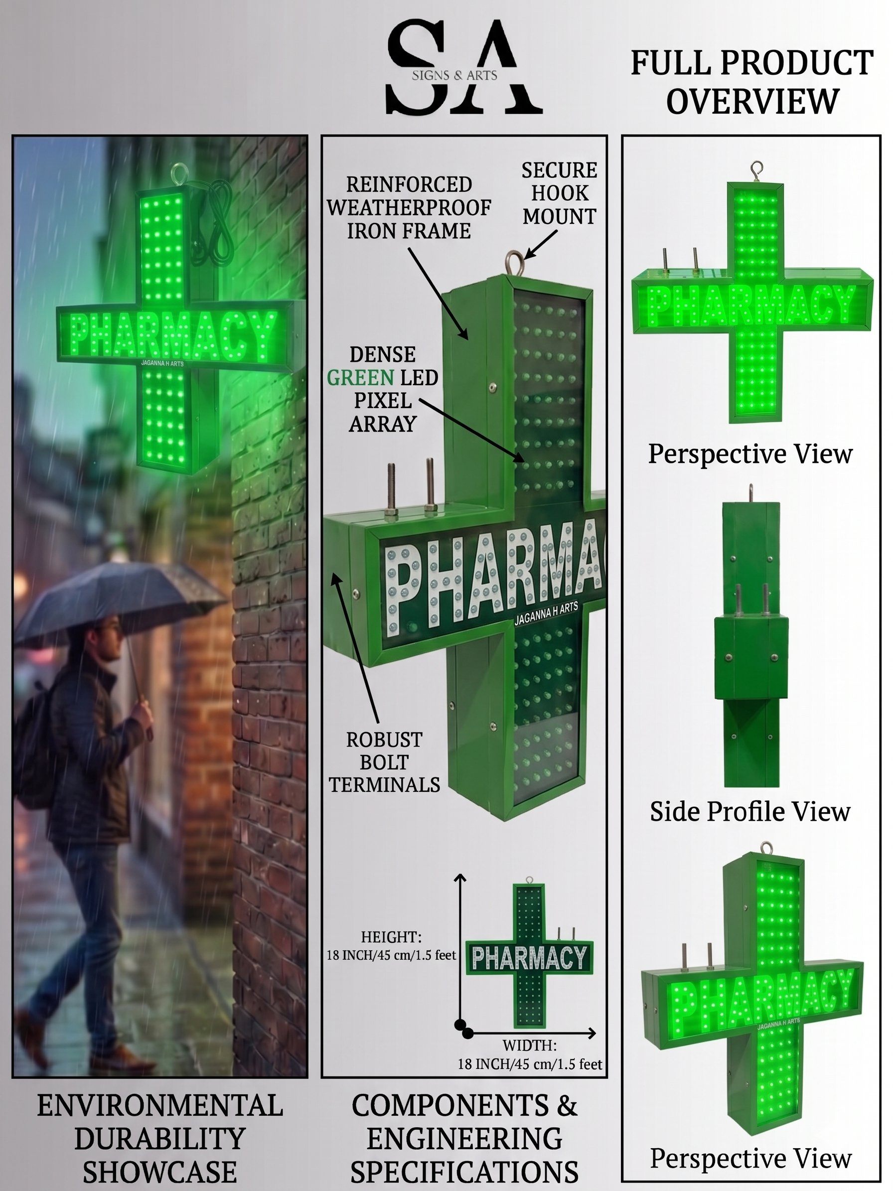 Pharmacy LED Sign Board Features