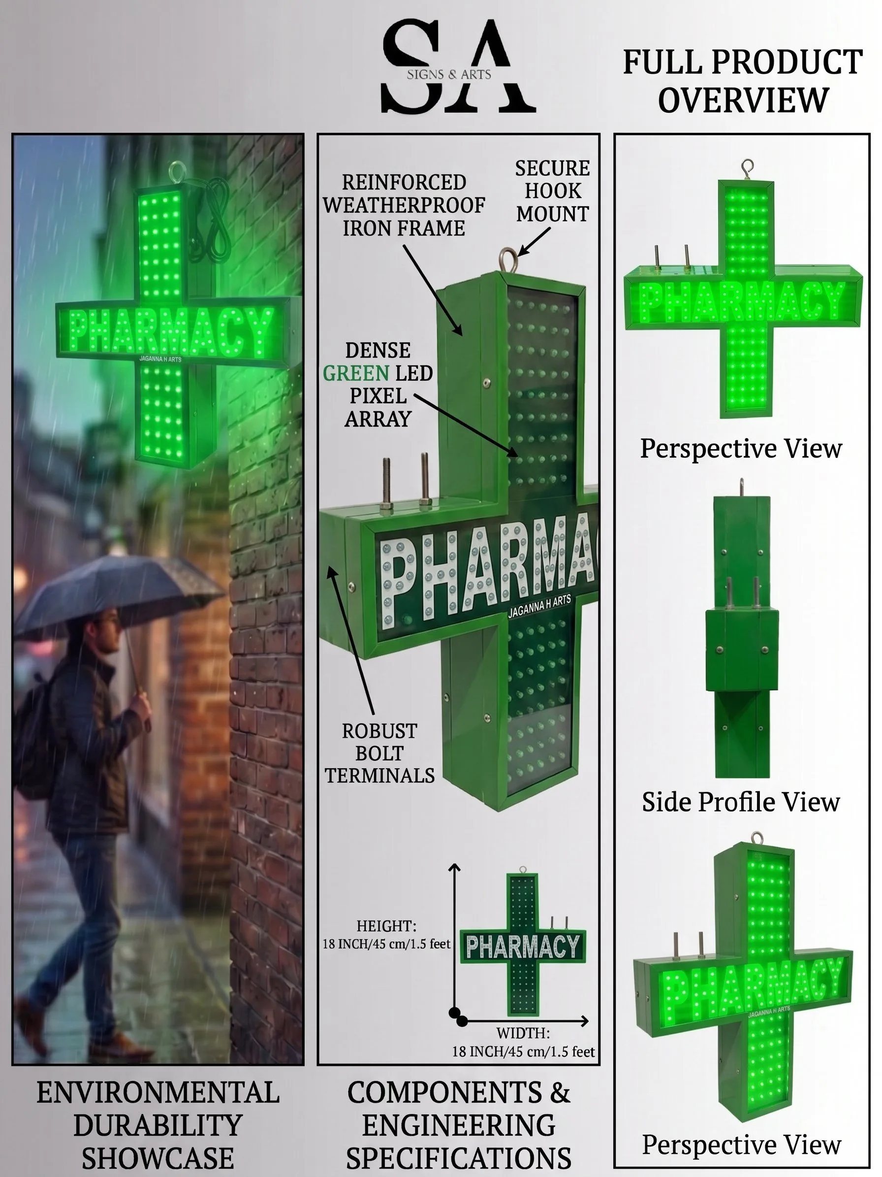 Pharmacy LED Sign Board Features