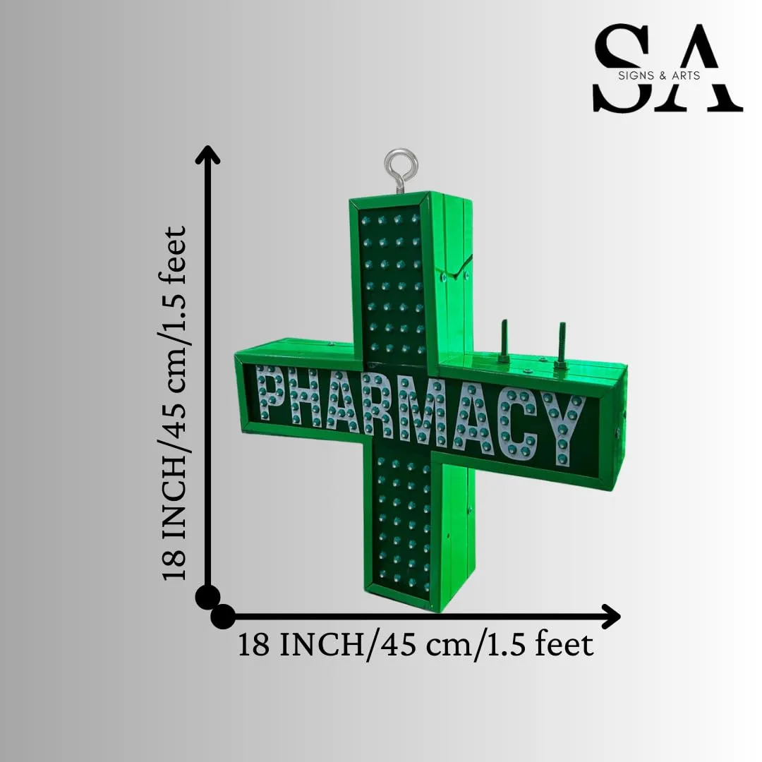 Pharmacy LED Sign Board Front View